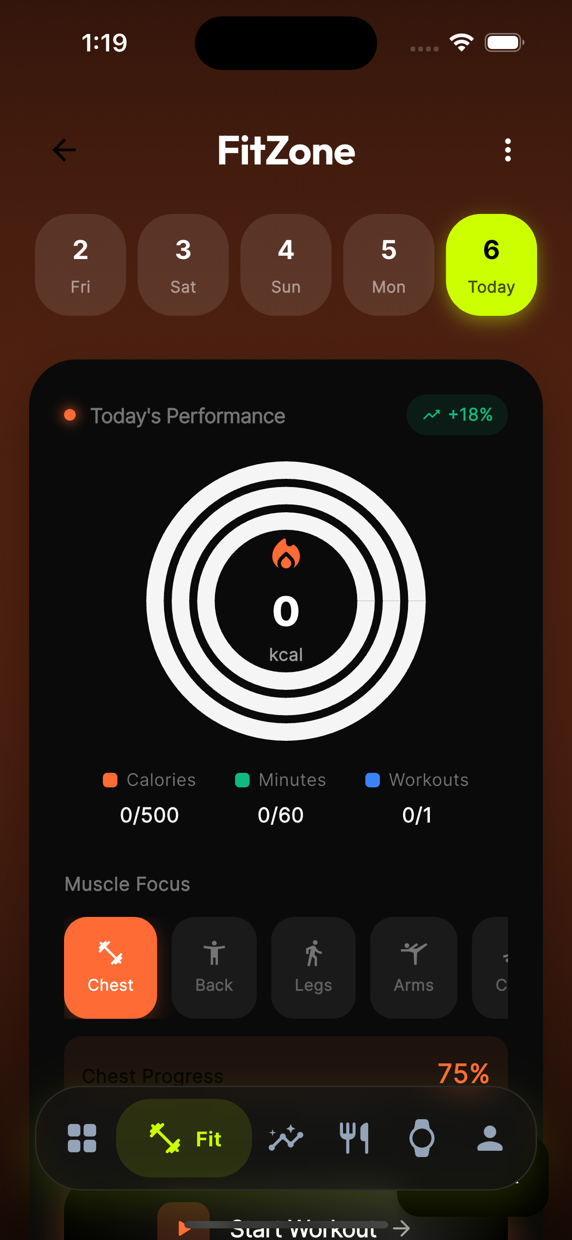 FitZone Workout Tracking